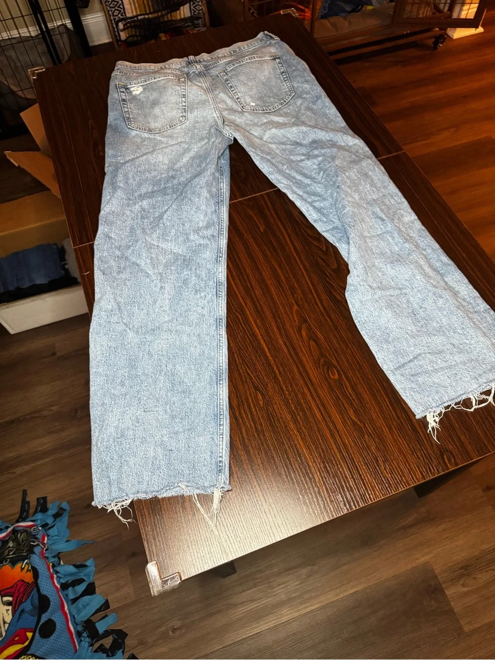 GAP Light Blue Distressed Loose Mid-Rise Jeans